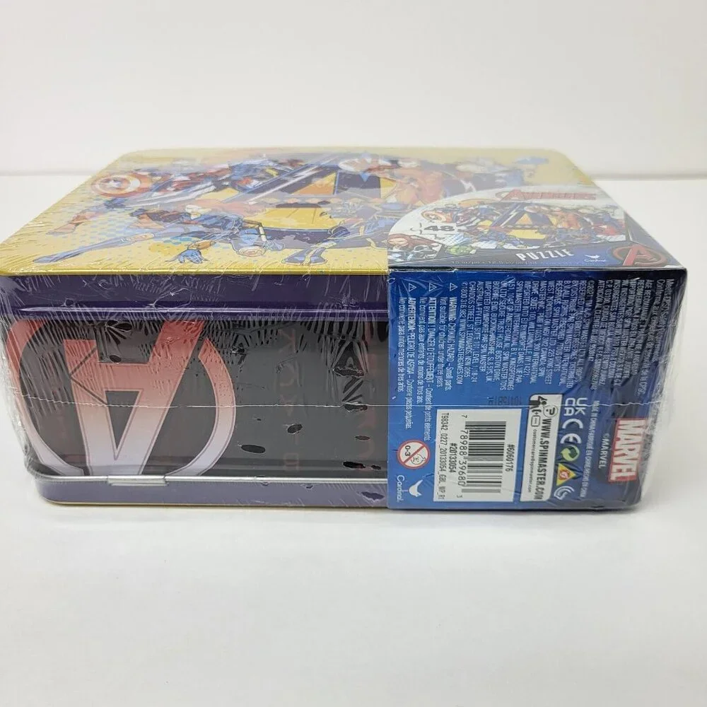 New Marvel Avengers Collector's‎ Tin Lunch Box Puzzle 48 Piece Kids Gift Toy